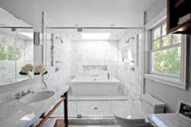 Super white  marble bathroom